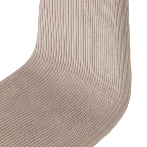 Chaise Velours Côtelé Beige Pieds Métal Noir