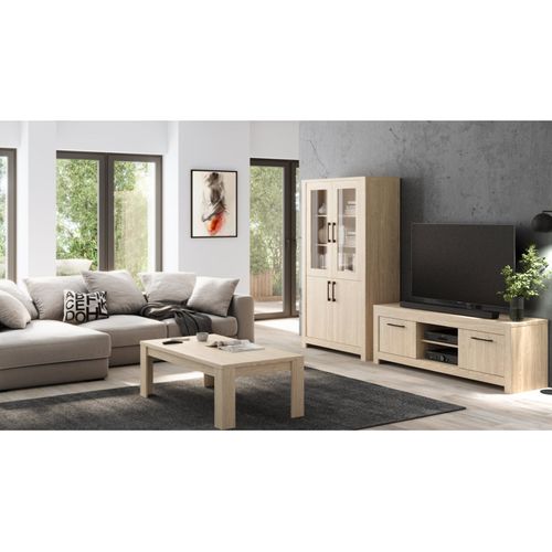 Table Basse 126 X 42 Cm Naturel Clair Genève