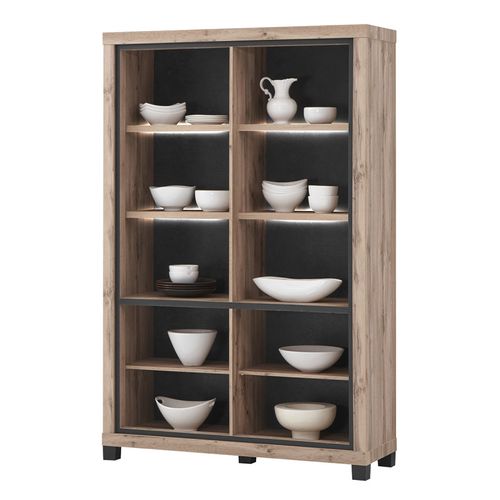 Vitrine Avec Éclairage 2+2 Portes Elena