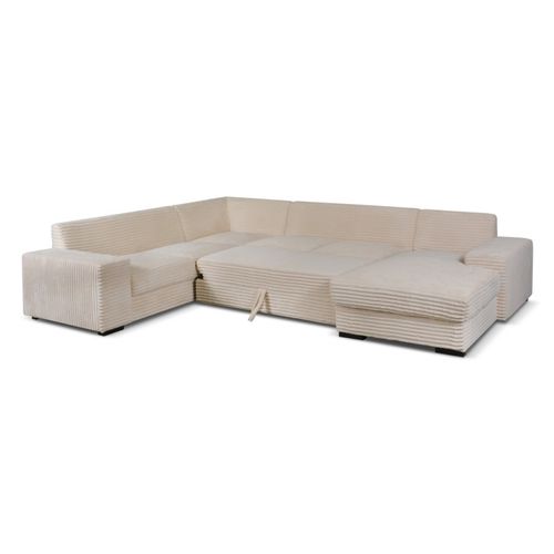 Canapé Panoramique Droit Diana Velours Beige