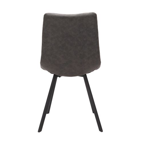 Chaise Pu Gris Eden Pieds Métal