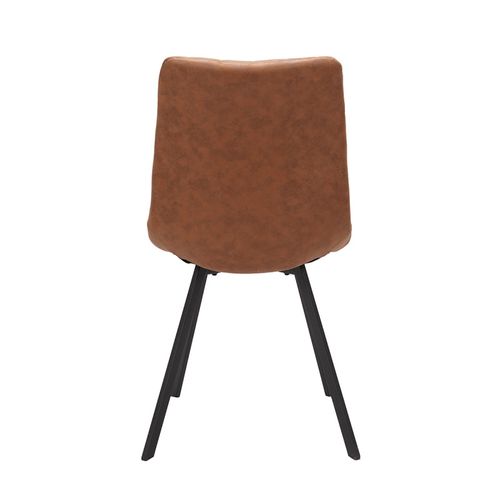 Chaise Pu Marron Eden Pieds Métal