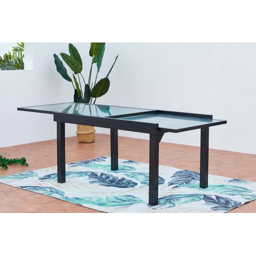 Brescia - Table De Jardin Extensible 10 Places En Aluminium Gris 270 Cm