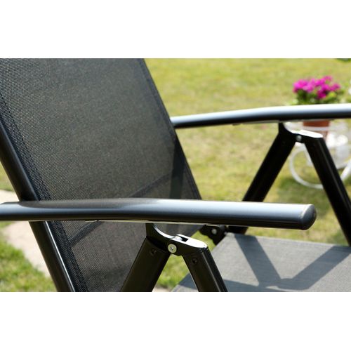 Brescia - Lot De 2 Fauteuils Pliables En Aluminium Gris Anthracite