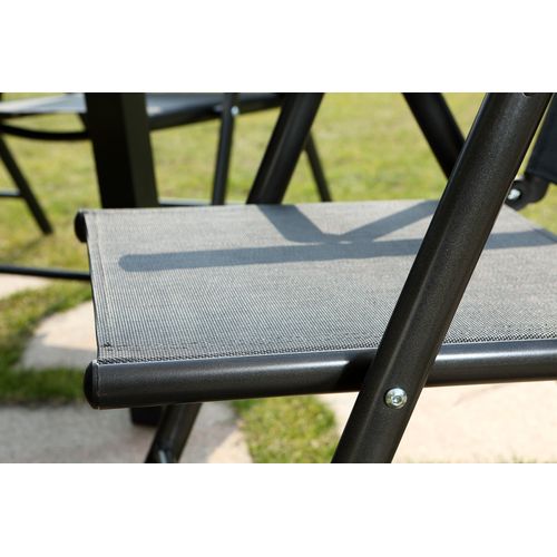 Brescia - Lot De 2 Fauteuils Pliables En Aluminium Gris Anthracite