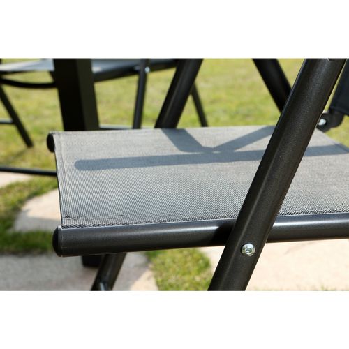 Brescia - Lot De 2 Fauteuils Pliables En Aluminium Gris Anthracite