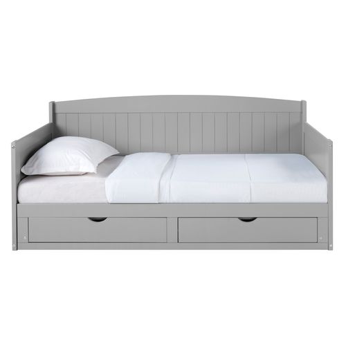 Lit gigogne 90/180 x190 cm STORM gris clair