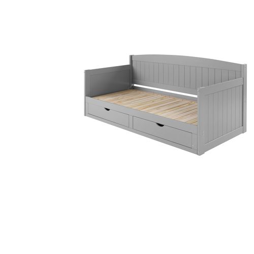 Lit gigogne 90/180 x190 cm STORM gris clair