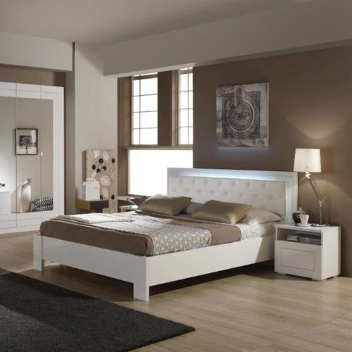 Lit 160x200 cm ALASKA blanc