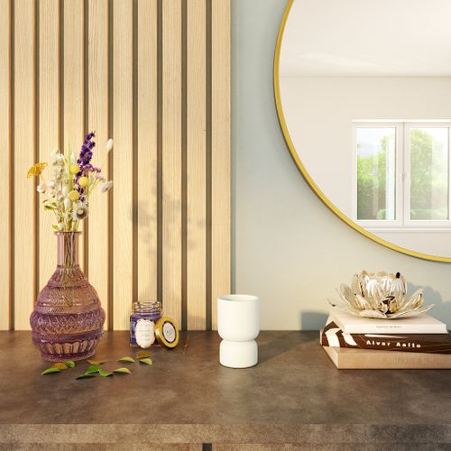 Photophore ø 19,5 cm LOTUS Argenté