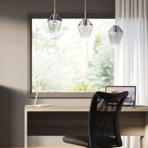 Lampe de bureau LED H.33 cm FYNN blanc