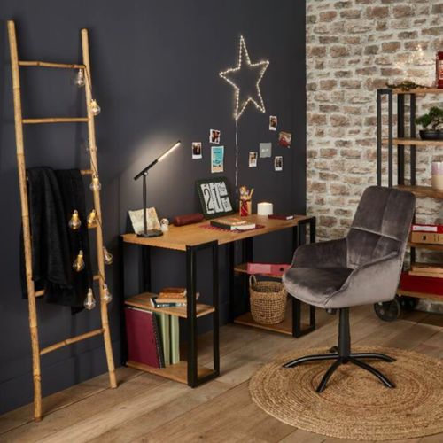 Lampe de bureau LED H.58 cm CLARK Noir mat