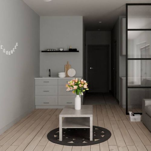 Tapis Ø 120 cm HANOA Noir