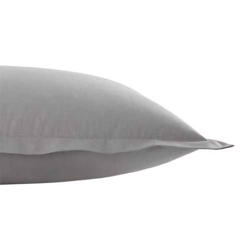 2 taies d'oreillers 50x75 cm DREAMEA CAMILLE gris