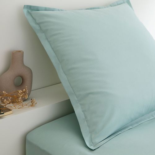 2 taies d'oreillers 63x63 cm DREAMEA CAMILLE brume