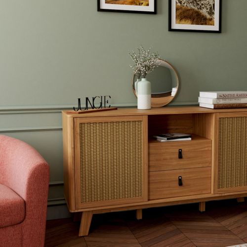 Mot déco L40 cm JUNGLE Noir / Naturel
