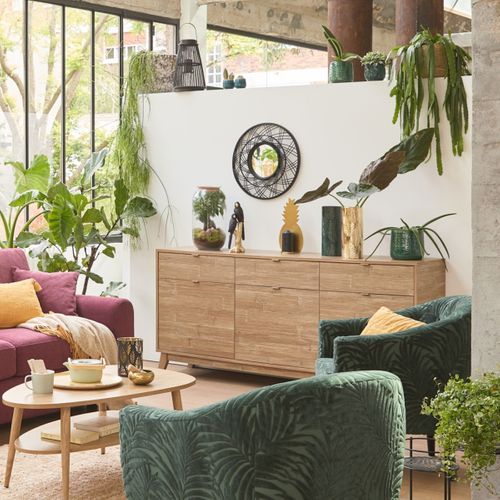 Photophore murale H35 cm ANANAS Doré