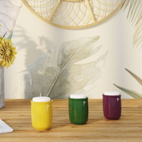 Photophore H9 cm LINO Jaune