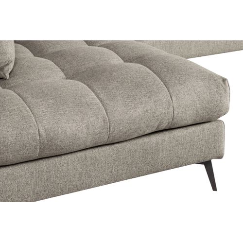Canapé d'angle fixe gauche GIMINI tissu taupe