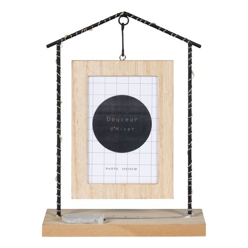 Cadre photo LED 20X29 cm TENCO Noir / Naturel