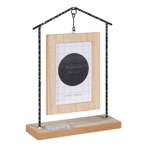 Cadre photo LED 20X29 cm TENCO Noir / Naturel