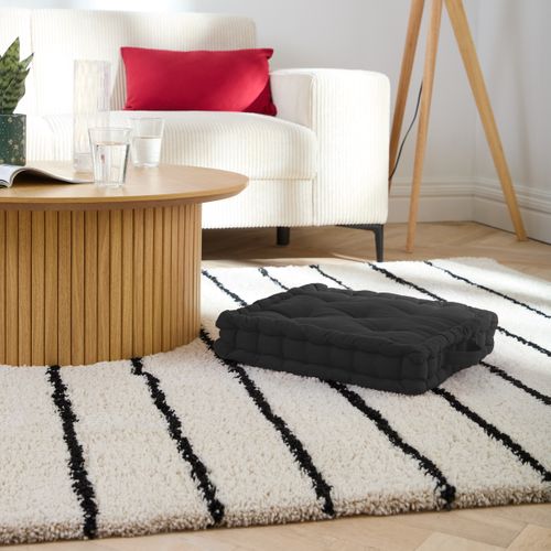 Coussin de sol 40x40 cm ZENITH Noir