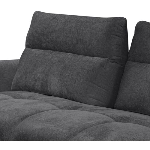 Canapé d'angle droit GIOVANNI tissu anthracite