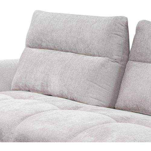 Canapé 2 places fixe GIOVANNI tissu gris clair