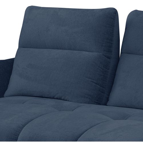 Canapé 2 places fixe GIOVANNI tissu bleu