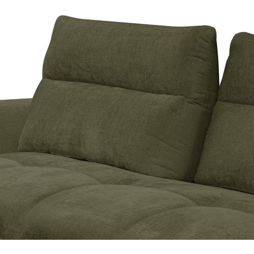 Canapé 3 places fixe GIOVANNI tissu vert