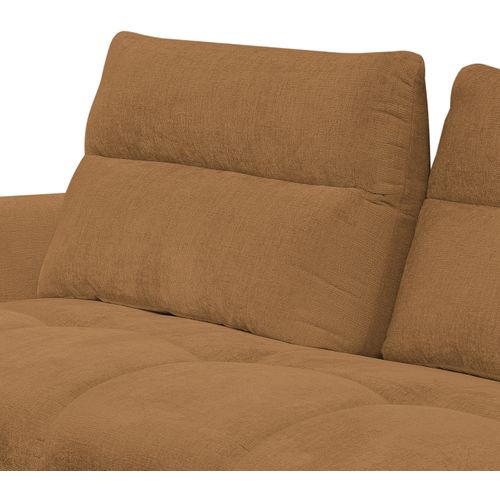 Canapé 3 places fixe GIOVANNI tissu ocre