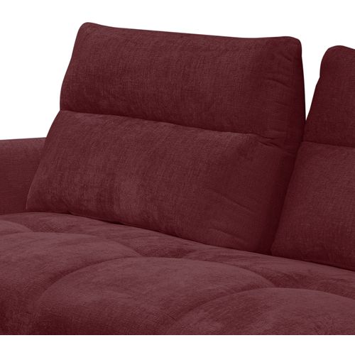 Canapé 3 places fixe GIOVANNI tissu bordeaux