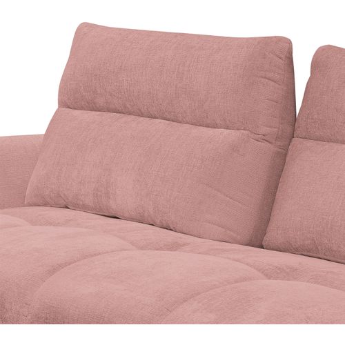 Canapé 3 places fixe GIOVANNI tissu rose