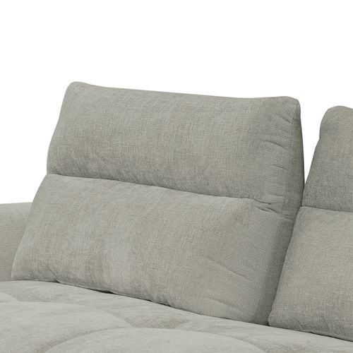 Canapé 3 places fixe GIOVANNI tissu galet