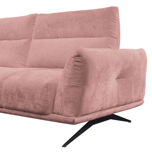 Canapé 2 places fixe GIOVANNI tissu rose