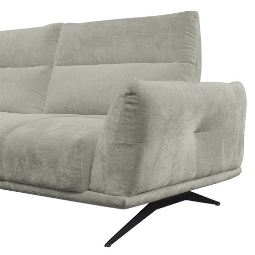 Canapé 2 places fixe GIOVANNI tissu galet