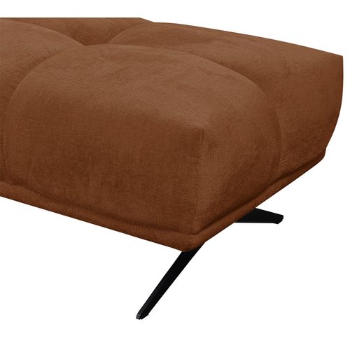 Pouf GIOVANNI tissu terra cotta