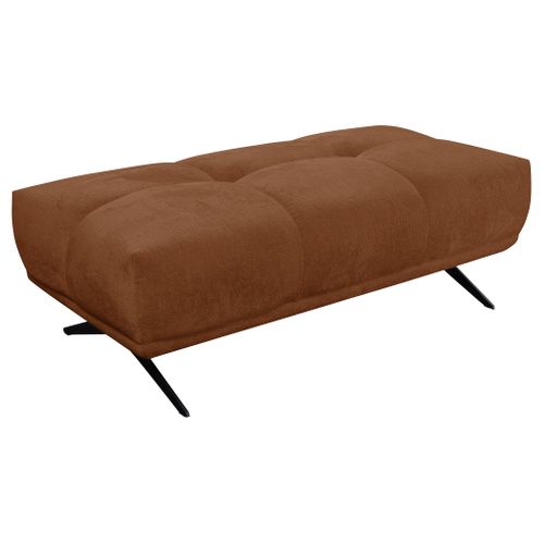 Pouf GIOVANNI tissu terra cotta