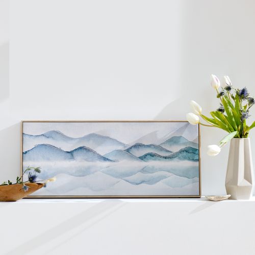 Toile peinte 70x30 cm VERSANT Vert