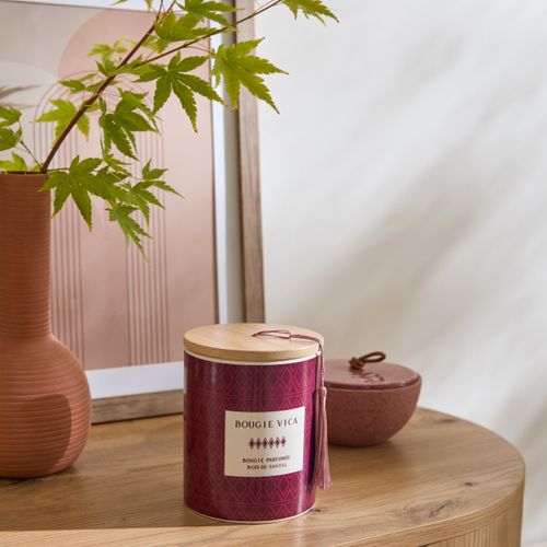 Bougie H. 12 cm VICA Rouge