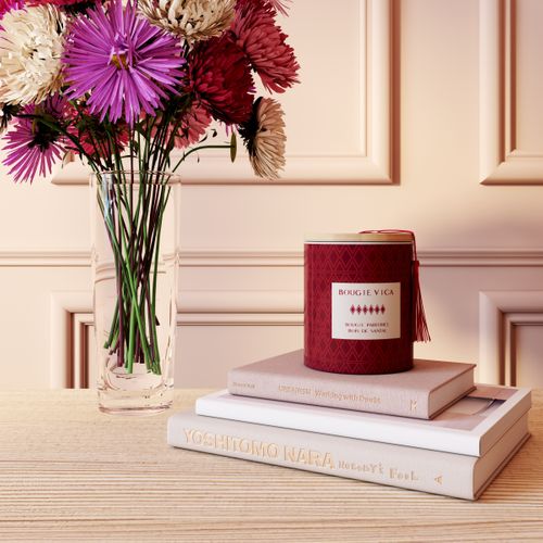 Bougie H. 12 cm VICA Rouge