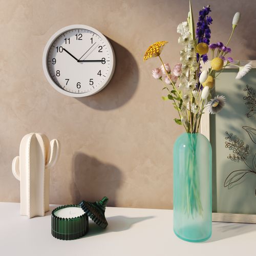 Horloge Ø 20 cm HOUR 4 Blanc