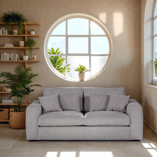 Canapé 2 places CLOUD tissu stello gris