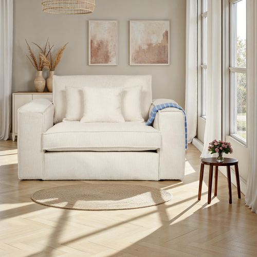 Fauteuil CLOUD tissu ecru - Fauteuil BUT