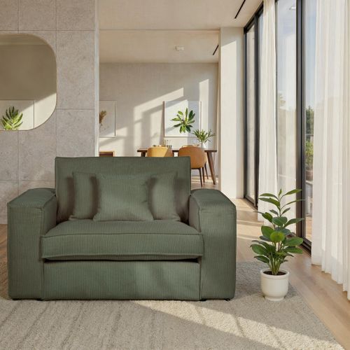 Fauteuil CLOUD tissu vert