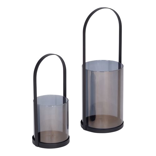 Lot lanternes H. 35 cm VACILA Noir