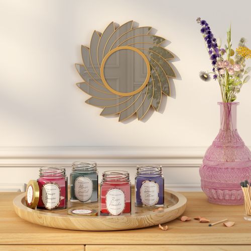 Miroir soleil Ø 25 cm VANITY Doré