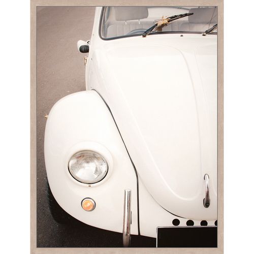 Toile 28x38 cm Vintage voiture Blanc