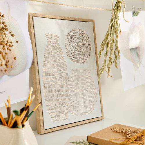 Toile 28x32 cm Ariane Blanc