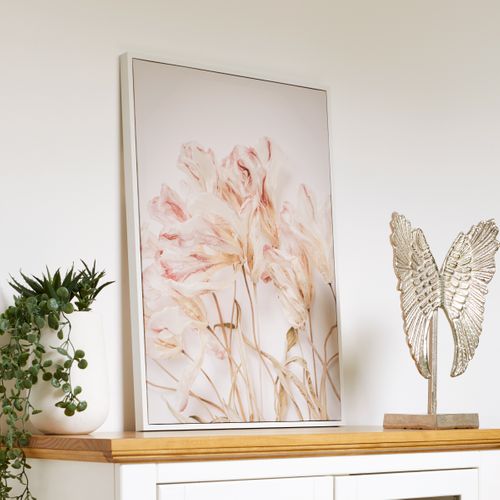 Toile fleurs 48x68 cm Azalis Rose